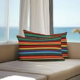 thumbnail image 2 of Abstract Colored Outdoor Pillow Covers Pack of 2 Stripes Mexico Style Modern Art Waterproof Throw Pillow Covers Decorative Cushion Cases for Patio Garden Tent Balcony Couch 20x12 inch, 2 of 8