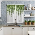 thumbnail image 4 of Wood Grain Spring Vine Man Plant Leaves Curtain Home Decoration Living Room Short Curtains Window Treatments For Kitchen Bedroom, 4 of 6