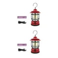 thumbnail image 4 of Yuarrent Estilo vintage Camping Senderismo Linterna Carpa Lámpara colgante Accesorio de luz Rojo 2Conjunto, 4 of 6