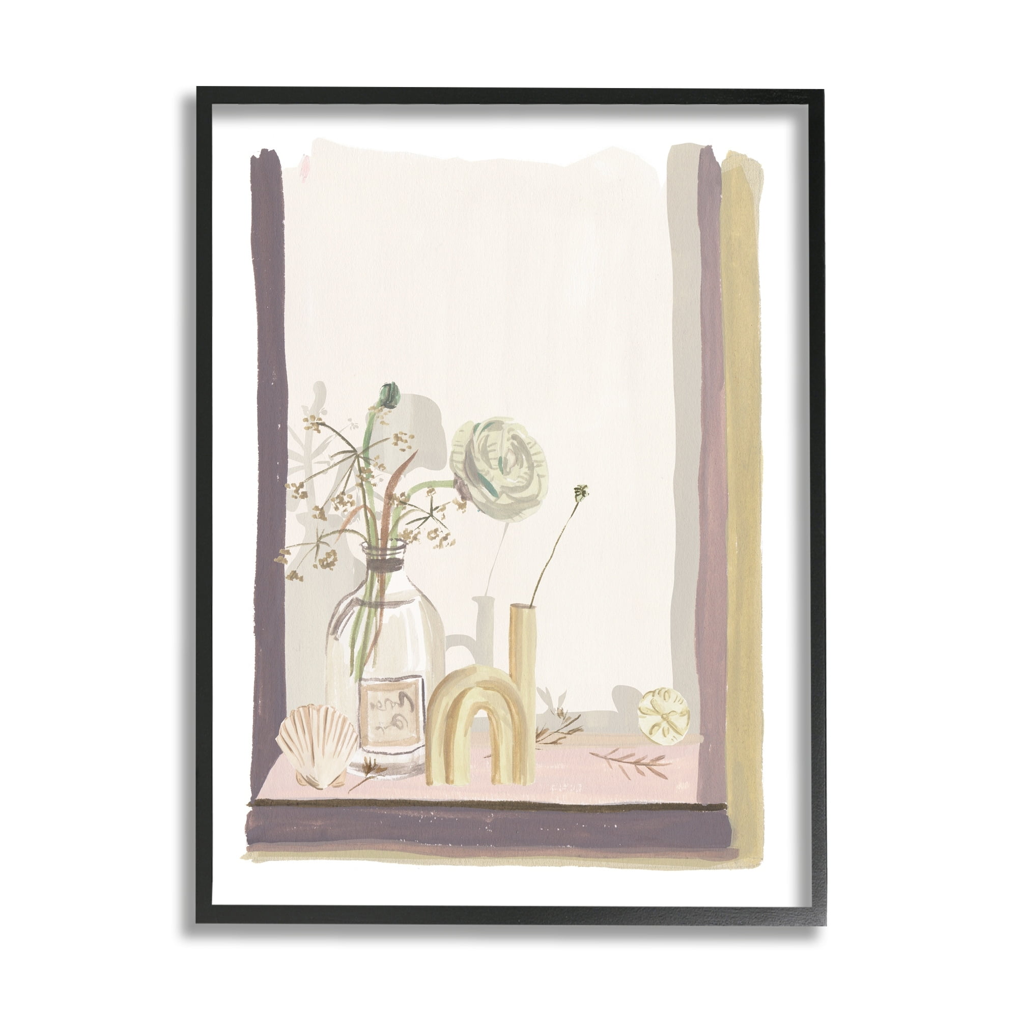 Stupell Industries Nautical Window Sill Still Life Roses Sea Shells, 11 x 14, Design by Melissa Wang&nbsp;