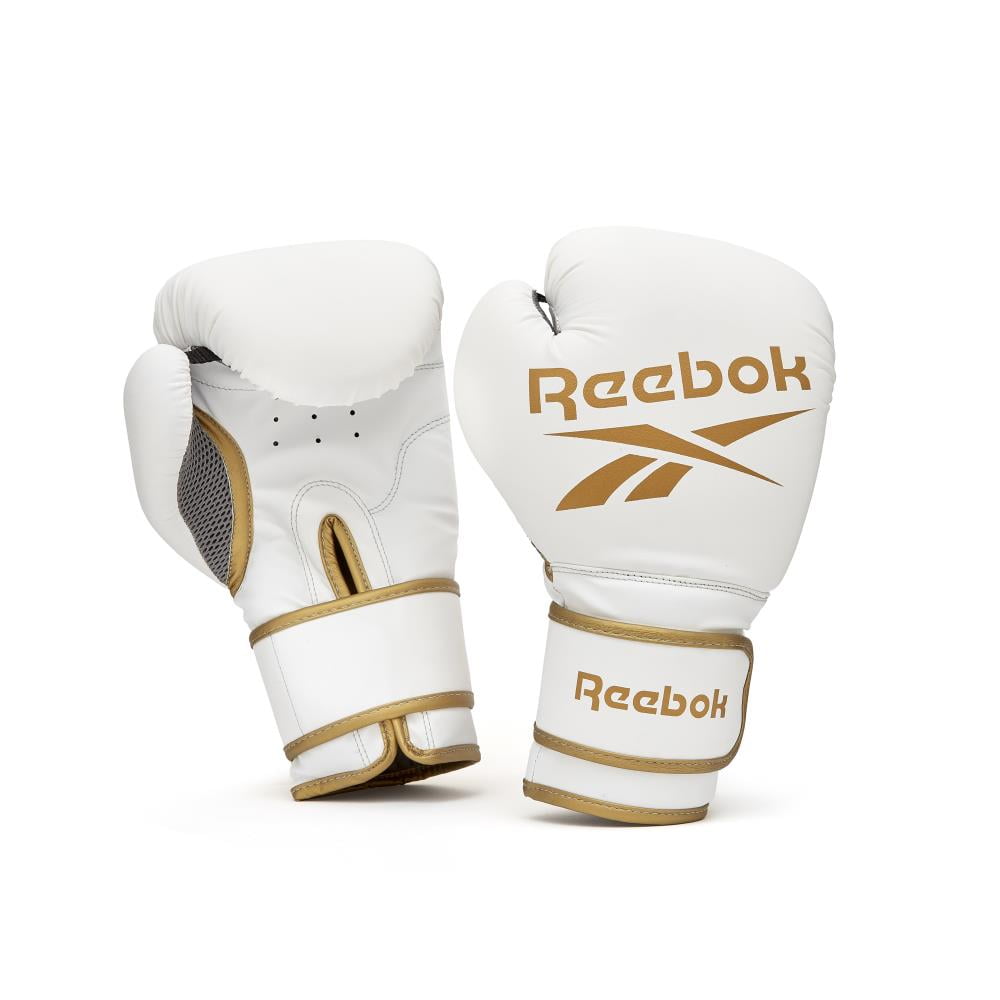 Reebok Sport Fighting Boxing Gloves Gold/white 14oz/l for sale online 