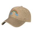 thumbnail image 2 of LNWH Baseball Cap, Outdoor Casual Sports Cap Classic Curved Brim Hat - Adjustable Cowboy Hat, Colorful Rainbow Cloud- Natural, 2 of 8
