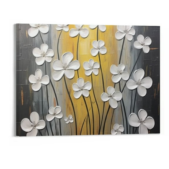PRATYUS Flower Oil Painting Canvas Prints Wall Art Canvas Wall Art Picture 20x16in for Living Room Bedroom 20x16in