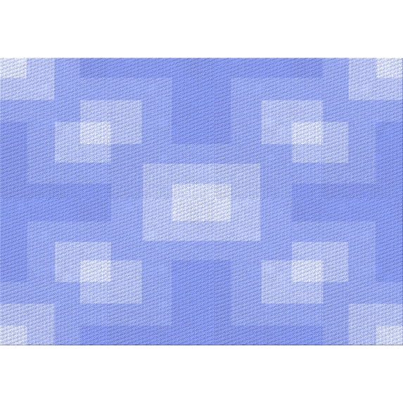 Ahgly Company Indoor Rectangle Patterned Sky Blue Dress Blue Area Rugs, 4' x 6'