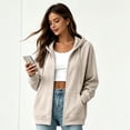 thumbnail image 6 of Hsovts Zip Up Hoodie Women Trendy Comfort Oversized Hooded Sweatshirt Casual Long Sleeve Fall Fleece Jacket with Pockets, 6 of 6