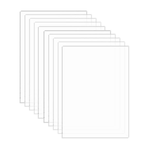 10pcs Clear Acrylic Sheet Covered With Protective Film, Acrylic Plexiglass Plastic Sheets For Crafts, Reusable Plastic Sheet For Househld Decoration, Display, Picture Frame, Painting