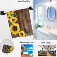 thumbnail image 2 of Dreamtimes 3D Beautiful Sunflowers On Board Soft Highly Absorbent Guest Large Home Decorative Hand Towels for Bathroom, Hotel, Gym and Spa (16 x 30 Inches), 2 of 4