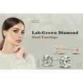 thumbnail image 5 of 0.25 Carat - 6 Carat Lab Grown Diamond 14K White Gold Round-cut Diamond Stud Earring (F-G-H,VS2-SI1), 5 of 10