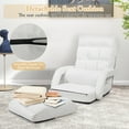 thumbnail image 5 of Gymax Folding Floor Chair White Indoor Lazy Sofa Armchair w/ 6-Position Adjustable Backrest, 5 of 10