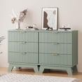 thumbnail image 6 of FANRAL 3 Large Drawer Nightstand,30" Tall Night Stand,24" Wide Side Table,Wood Fluted Bedside Table Modern End Table Small Dresser for Bedroom,Green Nightstand, 6 of 6