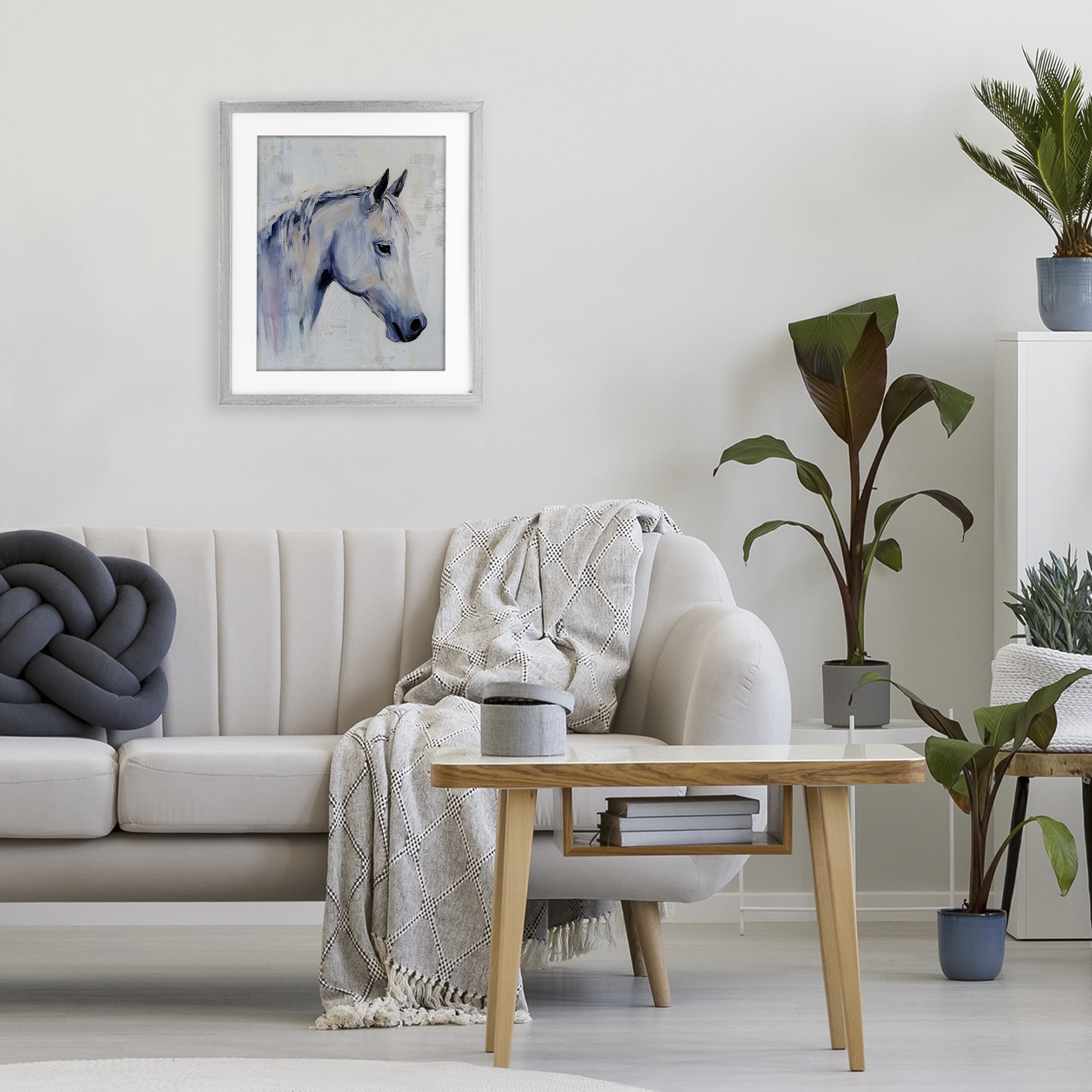 Stupell Industries Majestic Spirit Horse Portrait Gray Framed Print Under Glass, design by Svetlana Aleynikova