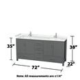 thumbnail image 4 of Wyndham Collection Sheffield 72" Wood Double Bathroom Vanity in Dark Gray/Chrome, 4 of 4