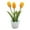 Yellow, variant on BNNG Artificial Three-Headed Tulips Simulation Flower Bonsai Creative Ornament Simulation Plant for Home Office Living Room Table Desk Plants Decor