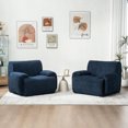 thumbnail image 4 of Leumius 43" Oversized Accent Chair,Boneless Upholstered Single Sofa Chair,Comfy Chenille Armchair Reading Lounge Chair with Deep Seats for Living Room,No Assembly Required,Navy, 4 of 10