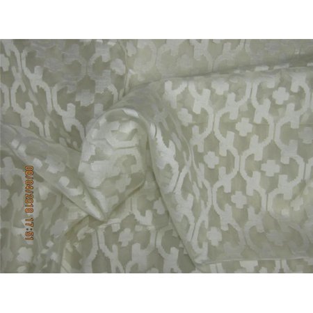 silk organza natural ivory Jacquard color 44quot;width/4