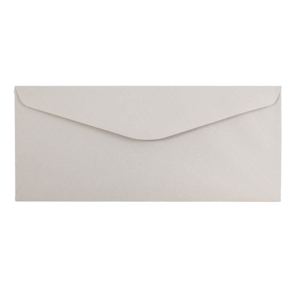 JAM 14 Envelopes, 5 x 11 1/2, Grey Kraft, 25/Pack
