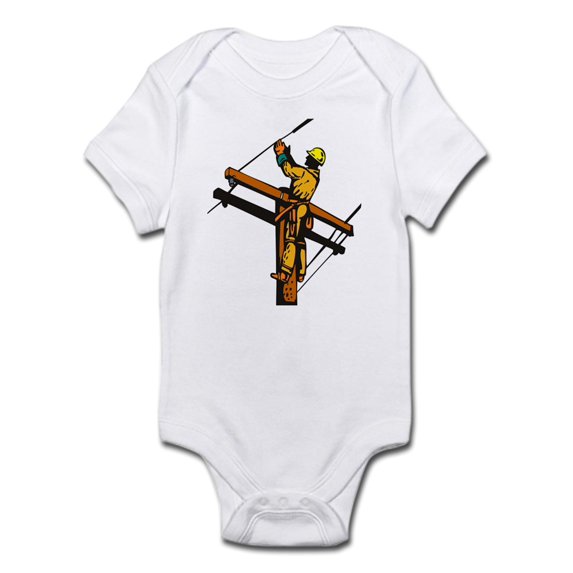CafePress - Power Lineman Repairman Infant Bodysuit - Baby Light Bodysuit