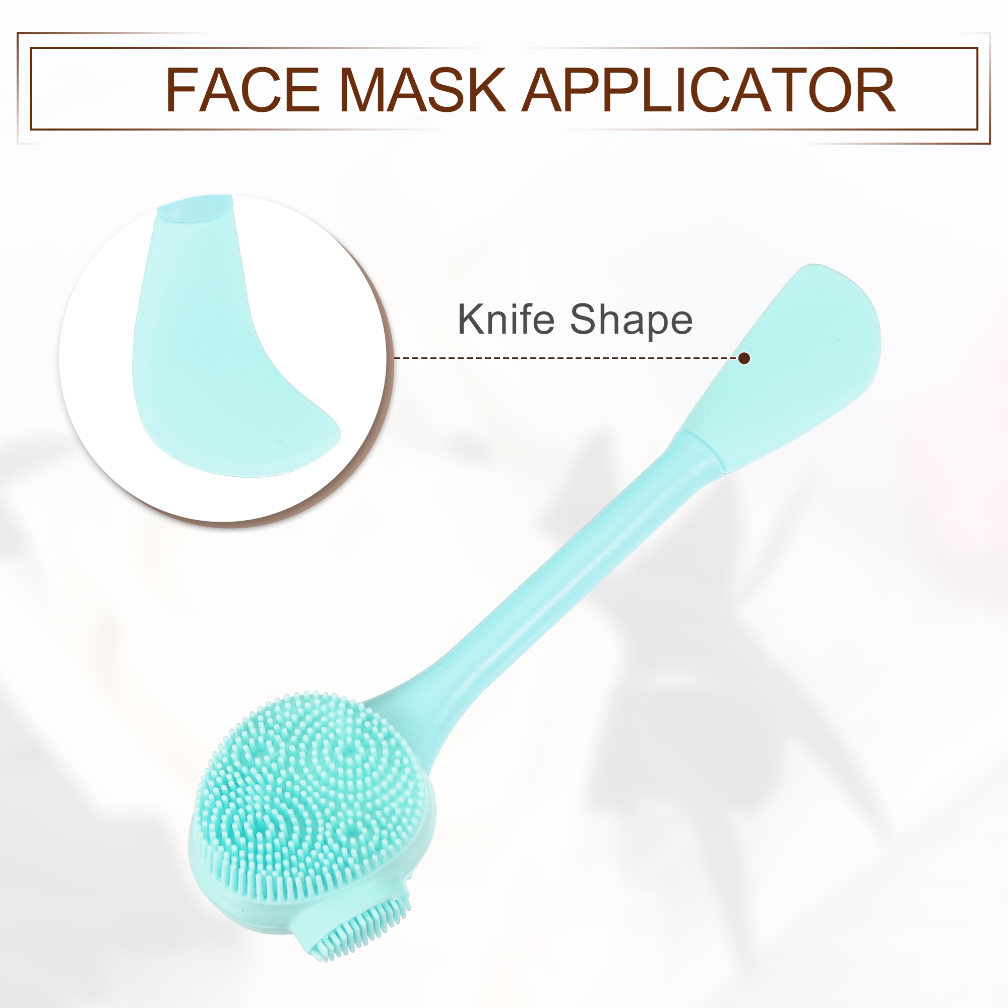 Unique Bargains Silicone Facial Cleansing Brush Handheld Scrubber for Skincare Green