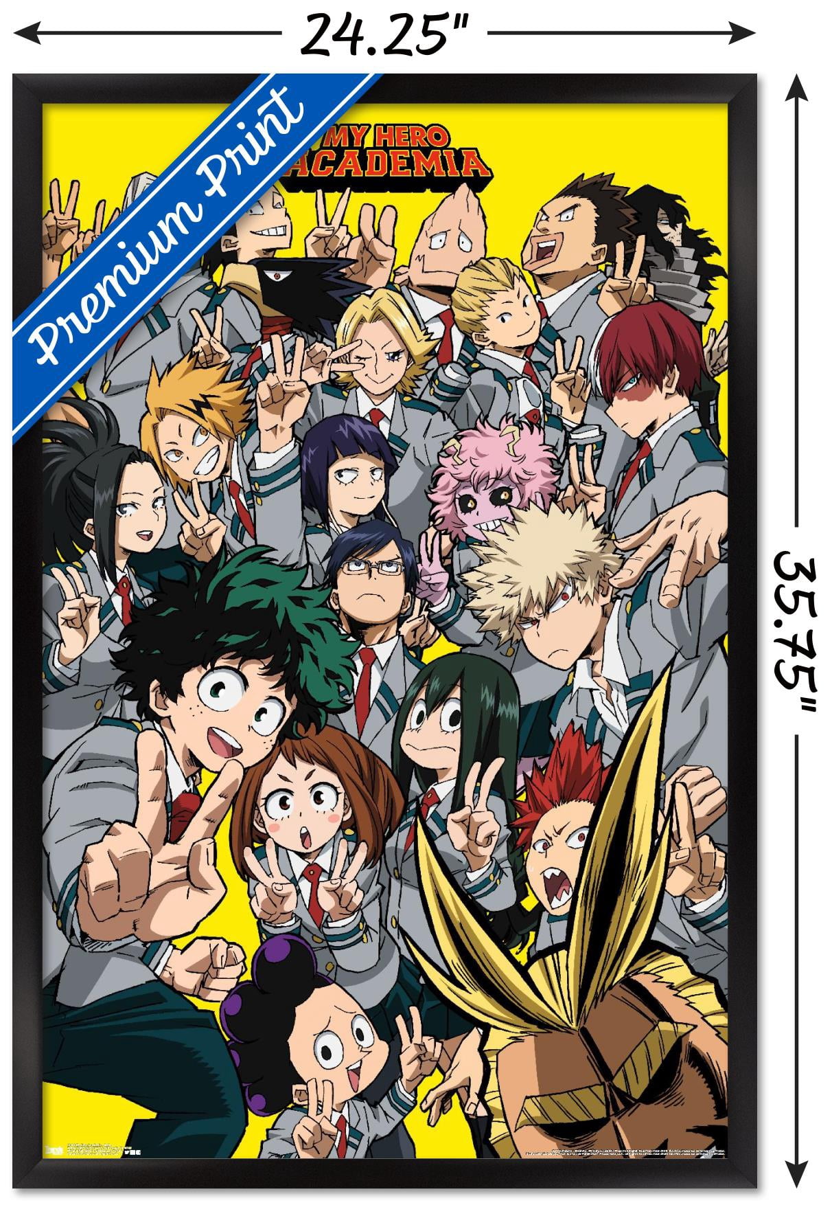 My Hero Academia - Selfie Wall Poster, 22.375" x 34", Framed