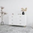 thumbnail image 4 of Resenkos Contemporary White Storage Cabinet, Slim Drawer Dresser, Functional Chest of Drawers, 4 of 10