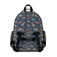 thumbnail image 3 of Cartoon Construction Vehicles Traffic Signs Backpack for School,Cute School Bag,Schoolbag with Adjustable Shoulder Straps & Padded Back,15.25"x11.5"x5.25", 3 of 5