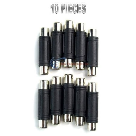 10 pcs RCA Female to RCA Female Audio Video Cable Jack Plug Adapter (Best Female Domination Videos)