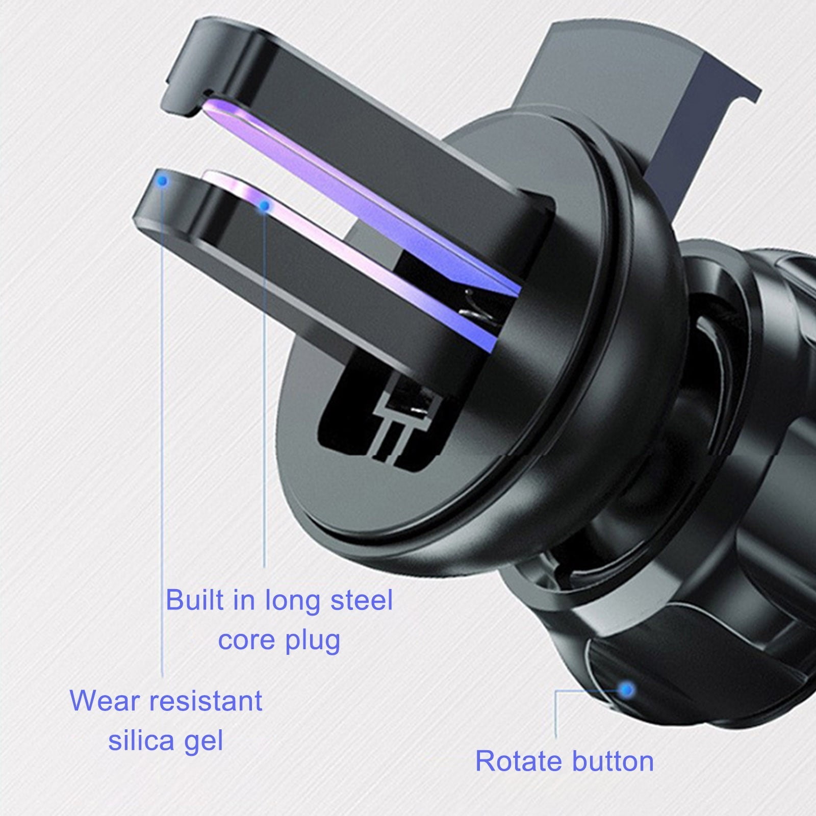 Penmahua Infrared Sensor Wireless Charging Car Phone Stand With Suction Cup Dashboard Mount Supports 15W Fast Charging For 4.5-6.8 Inch Phones Includes Bracket And Cable Made Of Plastic Ma