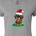 thumbnail image 4 of Inktastic Christmas Dachshund Dog Santa Women's T-Shirt, 4 of 5