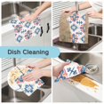 thumbnail image 2 of Yayeee 6 Pack Kitchen Dishcloths for Washing Dishes Soft Absorbent Microfiber Towels, Navy Blossom Mosaic, 2 of 9