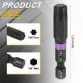 thumbnail image 2 of Uxcell 2pcs T50 Torx Impact Screwdriver Bit 1/4" Hex Shank 2" Long Magnetic No Hole, 2 of 7