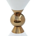 thumbnail image 5 of Meridian Furniture Malia White and Gold Metal Hourglass Shaped End Table, 5 of 7