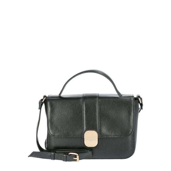 Time and Tru Women's Vida Crossbody Bag, Black