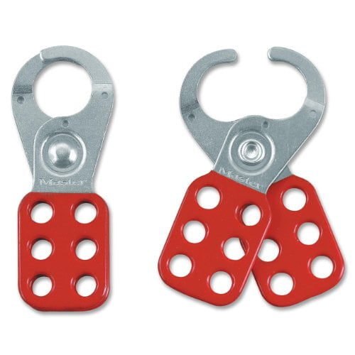 Master Lock 420 Steel Lockout Hasp 6 Lock Support Steel Shackle Red (MLK420) by Master Lock