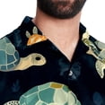 thumbnail image 5 of Turtle Seamless Men's Short Sleeve Beach Shirts, Hawaiian Printed Button Down Summer Casual Unisex Men's Shirts, 5 of 6