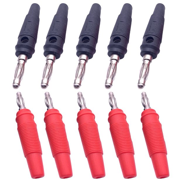 10 PCS 32A ScrewOn 4mm Banana Plug Male Connector Speaker Cable