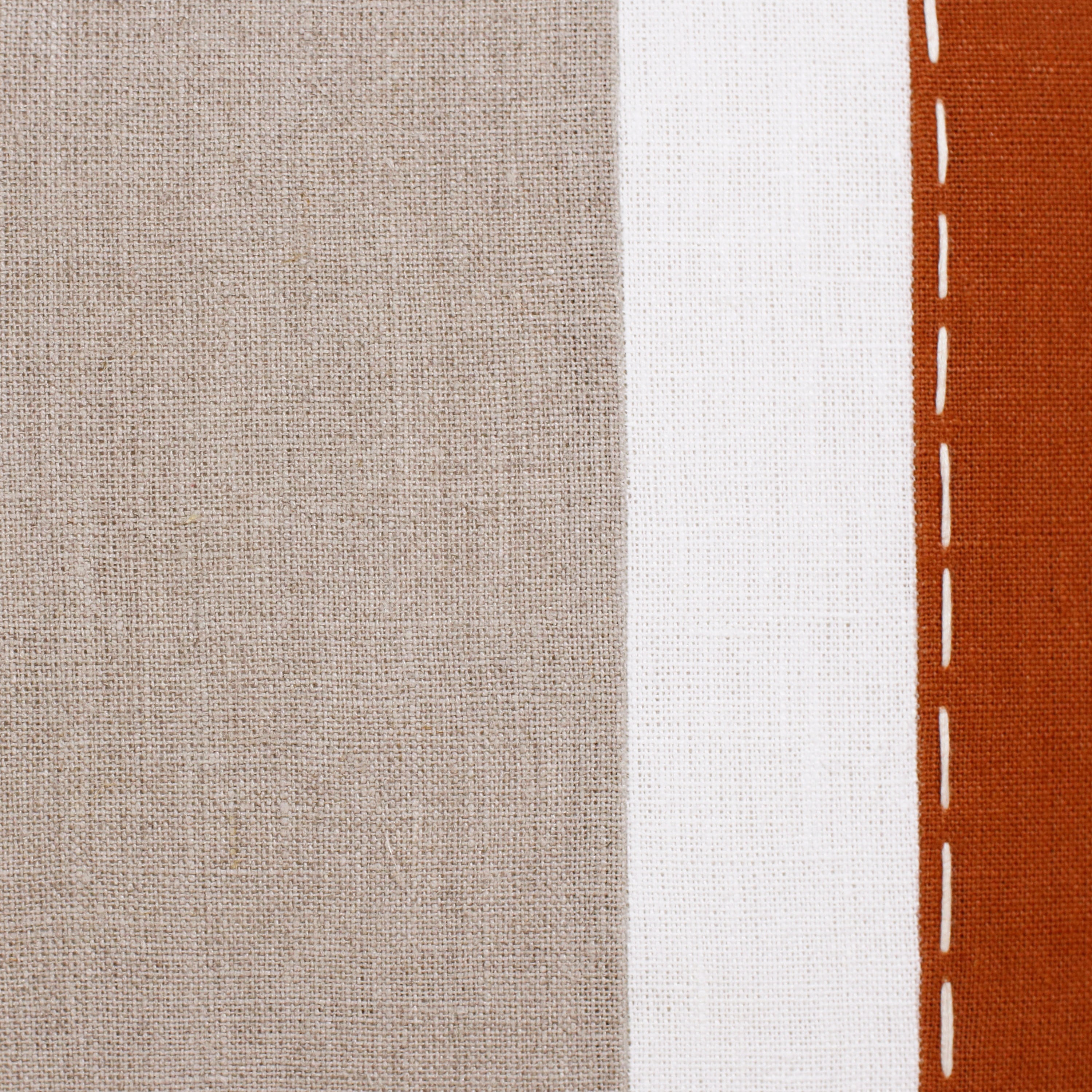 Ox Bay Euro Hand-Woven Striped Linen Throw Pillow, 20" x 20"