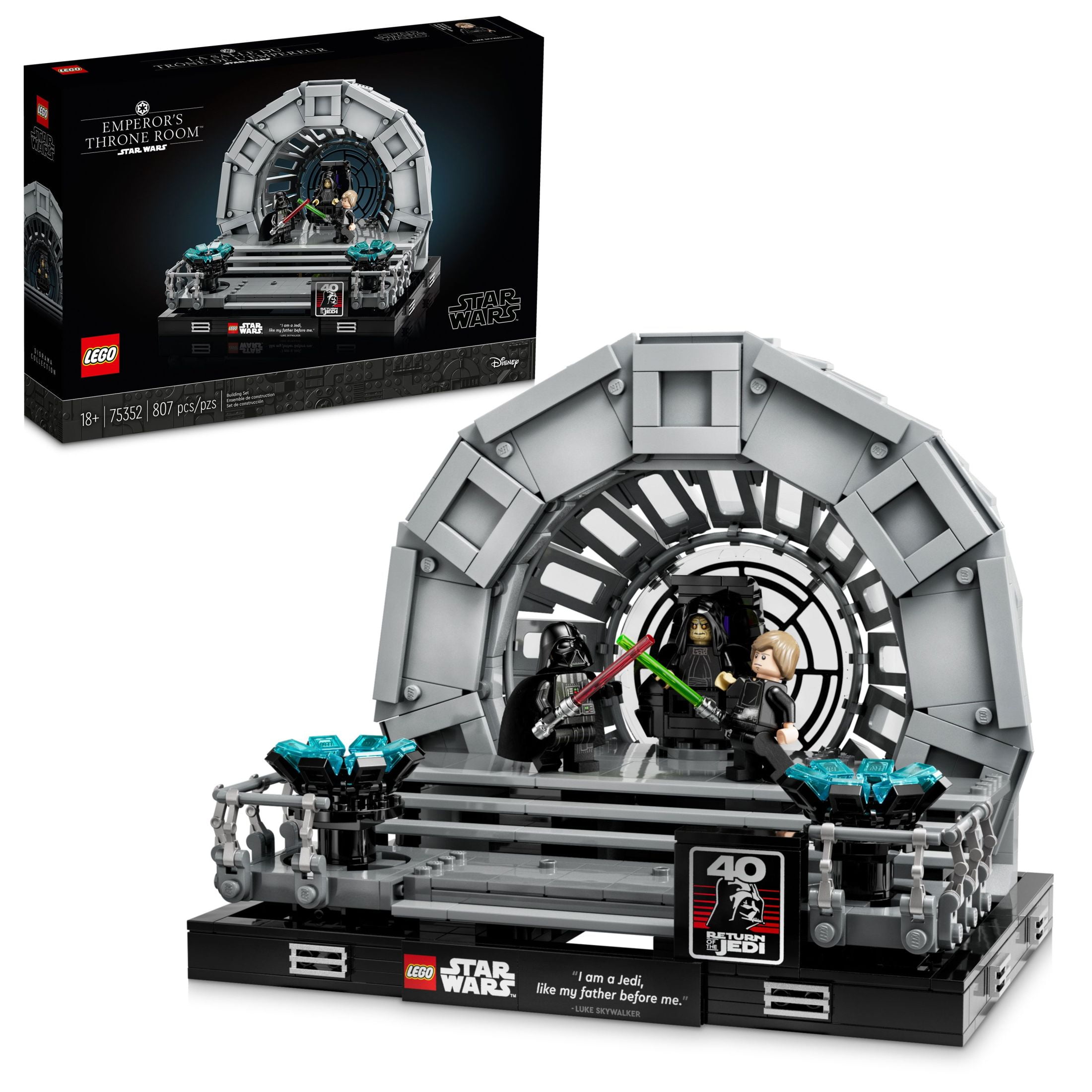 LEGO Star Wars Diorama 75330, Jedi Training Scene, Yoda, Luke