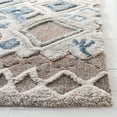 thumbnail image 4 of SAFAVIEH Casablanca Merton Abstract Wool Shag Area Rug, Beige/Navy, 5' x 8', 4 of 10