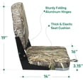 thumbnail image 2 of Folding Boat Seats Padded Camo Fishing Boat Chair with Backrest Marine Bass Jon Boat Seat, 2 of 6