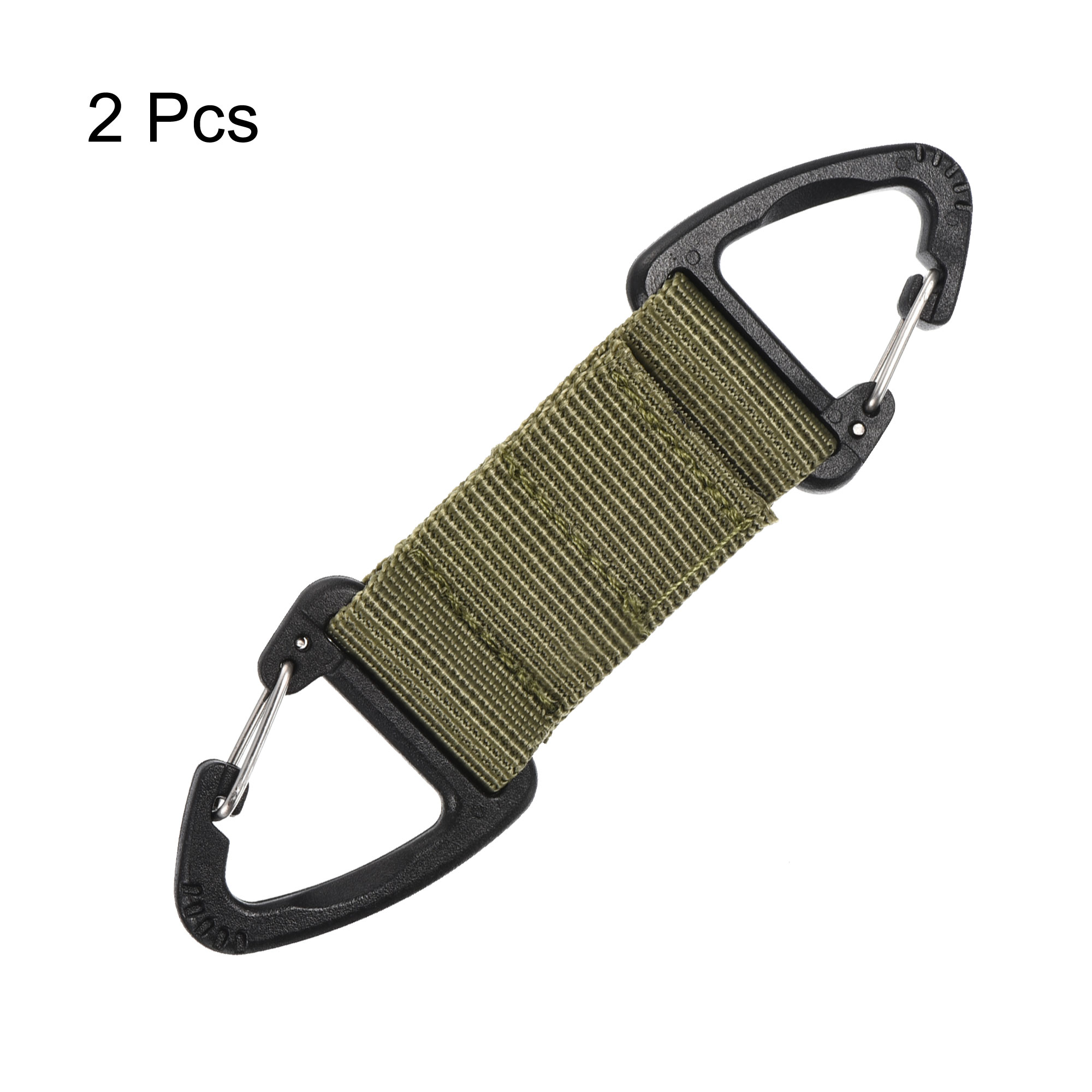 Unique Bargains Belt Keeper Key Clip and Hanging Buckle Keychain Green