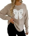 thumbnail image 4 of TINZ Sweater Dress Long Sleeve Oversized Tunic With Exquisite Embroidery And Panel Design Warm Winter Knit Vest Dress Long Pullover Sweater Belted Long Dress, 4 of 4