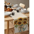 thumbnail image 6 of Sunflower Table Runner 72 Inches, Summer Farm Vintage Flower Watercolor Bow Bed Runner Dresser Scarves Tabletop for Indoor Outdoor Parties/Ceremony/Banquet, 16" x 72", 6 of 8