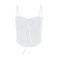 thumbnail image 3 of DuoJiaJ Women Contrast Lace Trim Crop Tank Top Vintage Spaghetti Strap Camisole Summer Streetwear Cotton Tank Tops for Women, 3 of 3
