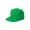 Green, variant on Solid Plain Style Flatbill Snapback Hat Cap, White