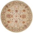 thumbnail image 3 of SAFAVIEH Antiquity Bernadette Floral Bordered Wool Area Rug, Grey Beige/Sage, 6' x 6' Round, 3 of 6