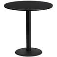 thumbnail image 3 of Bowery Hill 42" Round Restaurant Bar Table in Black and Mahogany, 3 of 9
