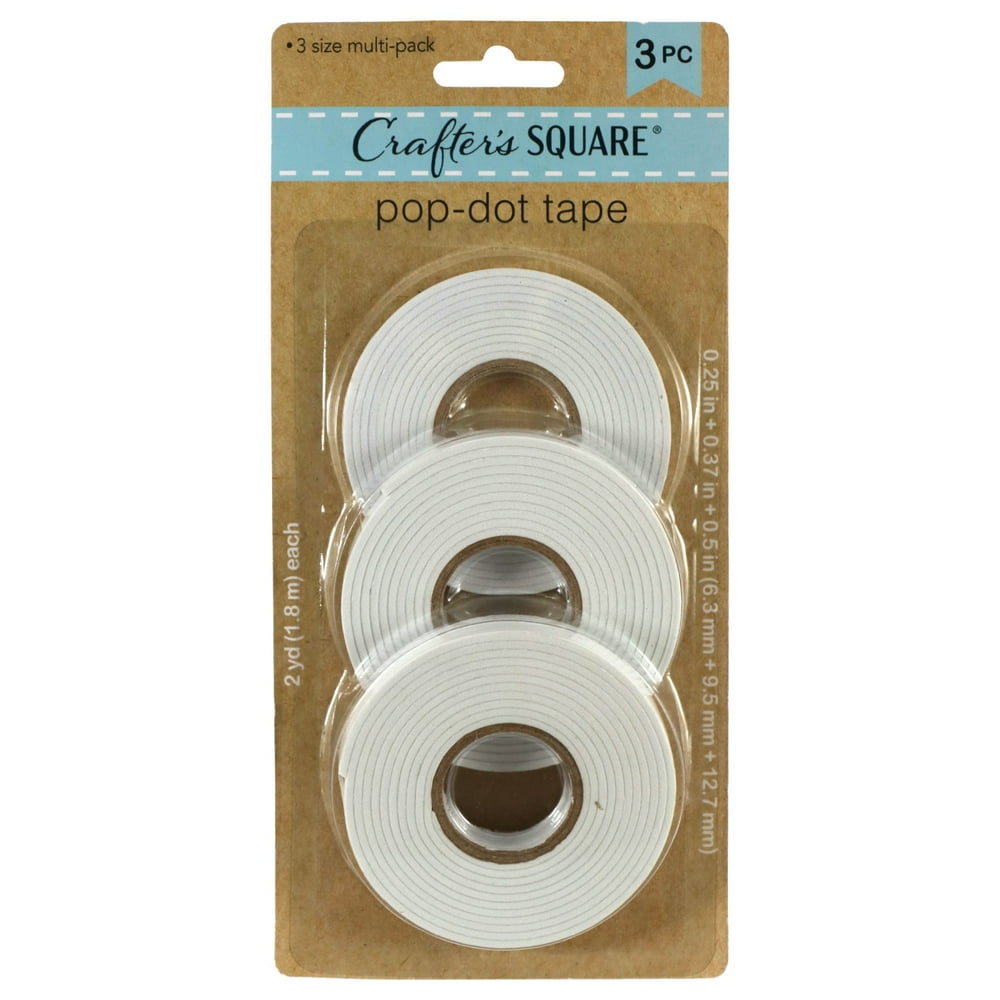 Tape for Crafts PopDot Tape, 3ct. Roll Packs Great for Scrapbooking