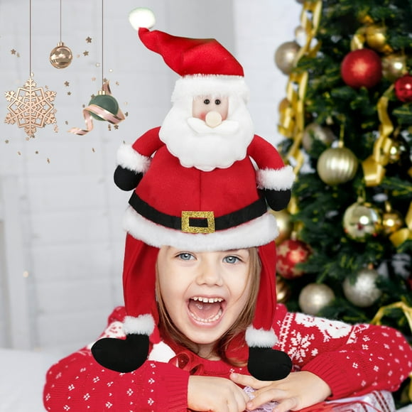 EGNMCR Christmas Decorations, Christmas Gifts Seasonals Decorations New Christmas Gift Decorations Dimensional Santa Hat Christmas Children Adult Hat Gift Hat Christmas Decoration Santa Claus hat