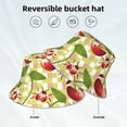 thumbnail image 2 of Honeii Cherries and Ladybirds for Unisex Bucket Hat Waterproof Rain Hat Reversible Shiny Rave Bucket Hat for Concert Festival Boonie Cap, 2 of 6