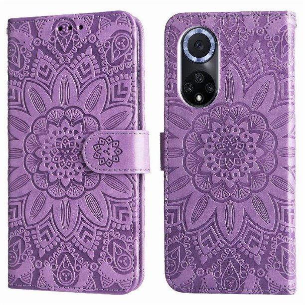 Funda tipo cartera GANGXUN para Huawei Nova 9 , diseño girasol, cuero PU, soporte, cierre magnético, tarjetero